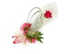№167 Букет из 1 шт.  Розы с зеленью и упаковкой.