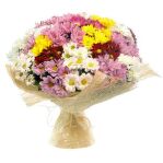№118  Букет из 15 кустовых хризантем.